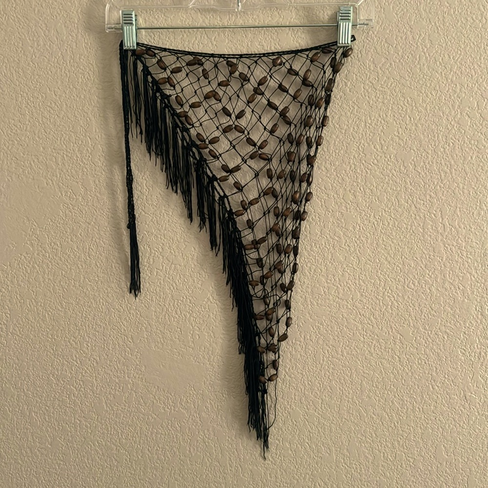 Beaded Net Swim Skirt